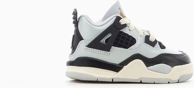 Nike Jordan 4 Retro Babyschoen Sneaker Zwart Grijs Kids Doos zonder Deksel