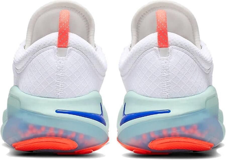 Nike Joyride Run Flyknit Sneakers Bright Mango (White Platinum Tint Bright Mango Racer Blue) Wit Oranje Joyride Running Dames