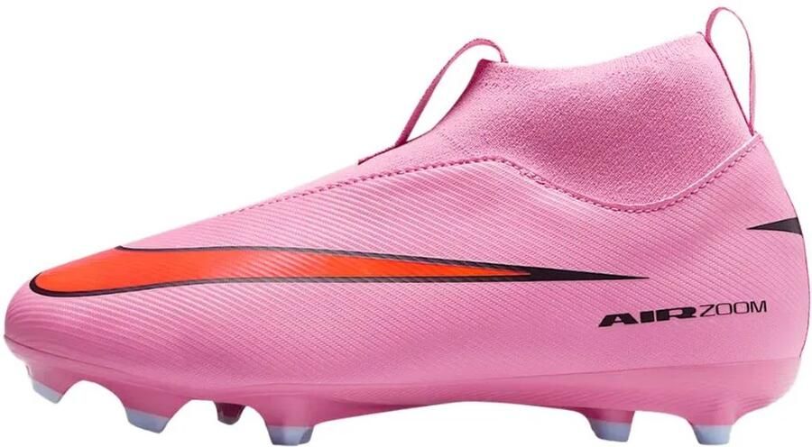 Nike Jr. Mercurial Superfly 10 Academy Voetbalschoenen Magic Flamingo Total Crimson Zwart Rood Zwart Mercurial Superfly Voetbal Kinder