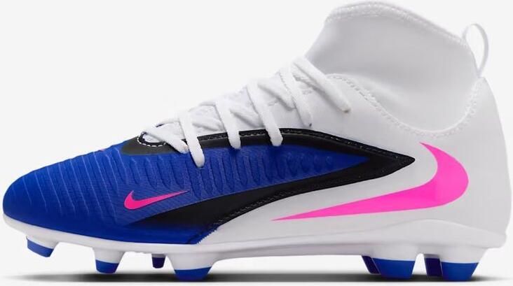 Nike jr phantom 6 high club fg mg Voetbal schoen firm ground jongens Blauw