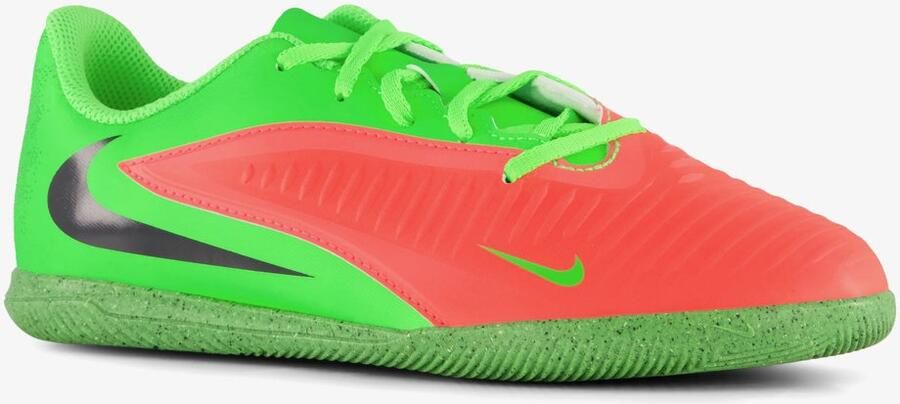 Nike JR. Phantom 6 Low Club IC Erling Haaland zaalschoenen groen oranje Uitneembare zool