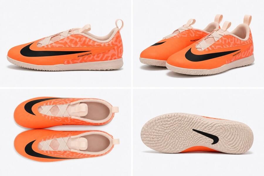 Nike Jr. Phantom GX Academy I ?? Unisex Kinder Voetbalschoenen Zaalvoetbal Guava Ice Zwart
