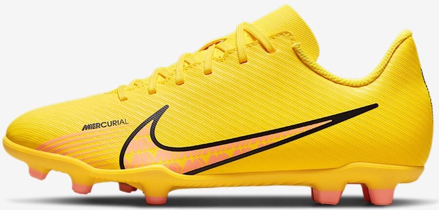 Nike Jr. Mercurial Vapor 15 Club Voetbalschoenen Yellow Strike Sunset Glow Geel Mercurial Vapor Voetbal Kinder