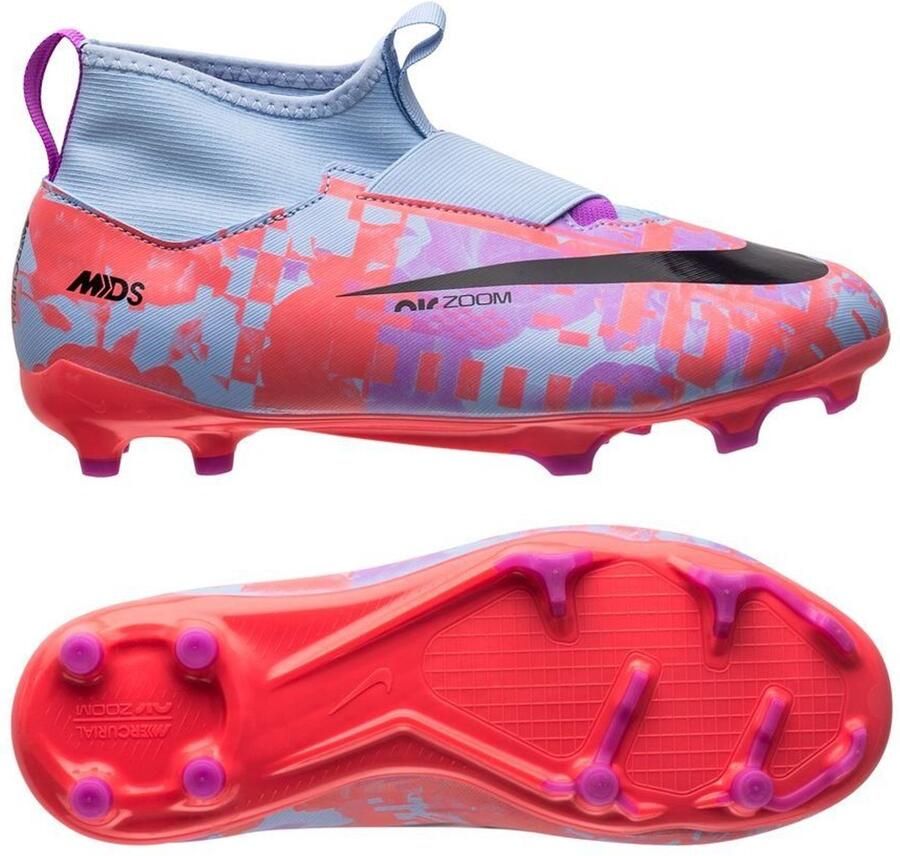 Nike Jr. Zoom Mercurial Dream Speed Superfly 9 Academy MG Voetbalschoenen Cobalt Bliss Hot Punch Fuchsia Dream Zwart Zoom Mercurial Voetbal Kinder Voetbalschoenen Doos zonder deksel