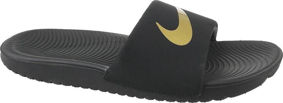 Nike Sandalen Sandales Kawa Slide (GsPs) noir or métallique