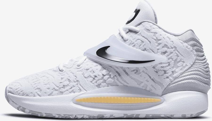 Nike KD14 Basketbalschoen Wit Pure Platinum Melon Tint Zwart Wit Zwart KD14 Lifestyle Heren Sneakers voor Mannen