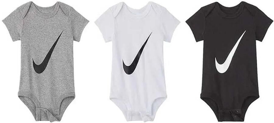 NIKE KIDS Swoosh Body Met Korte Mouwen 3 Eenheden Veelkleurig 6-12 Months