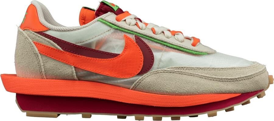Nike LD Waffle sacai CLOT Kiss of Death Net Orange Blaze Sneakers Unisex