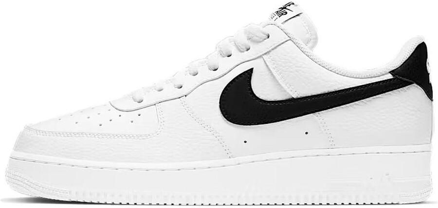Nike Air Force 1 '07 LV8 Nylon Swoosh Sneakers Unisex Wit Zwart