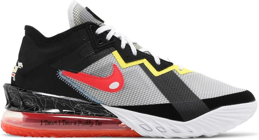 Nike Lebron Xviii Low Sylvester Vs Tweety White Bright Crimson Black Yellow Strike Schoenmaat 40 1 2 Basketball Perfor ce Mid CV7562 103 - Foto 2