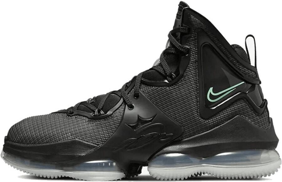 Nike Lebron 19 Black Green Glow Anthracite Schoenmaat 42 1 2 Basketball Perfor ce Mid CZ0203 003