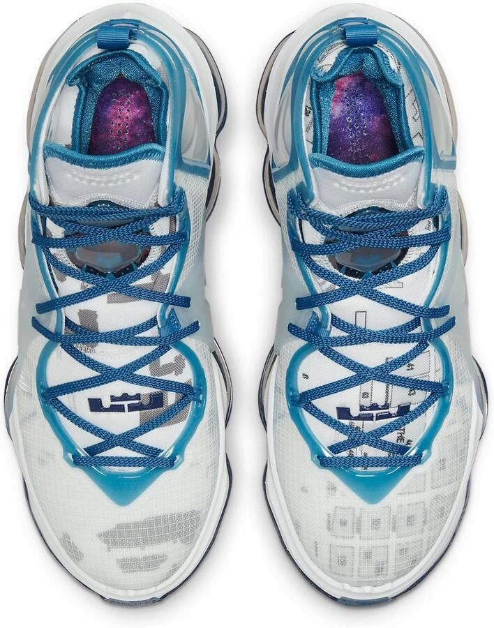 Nike LeBron 19 Sneakers Space Jam Sweatsuit (White Dutch Blue Blue Void) Wit Blauw LeBron Basketbal - Foto 2