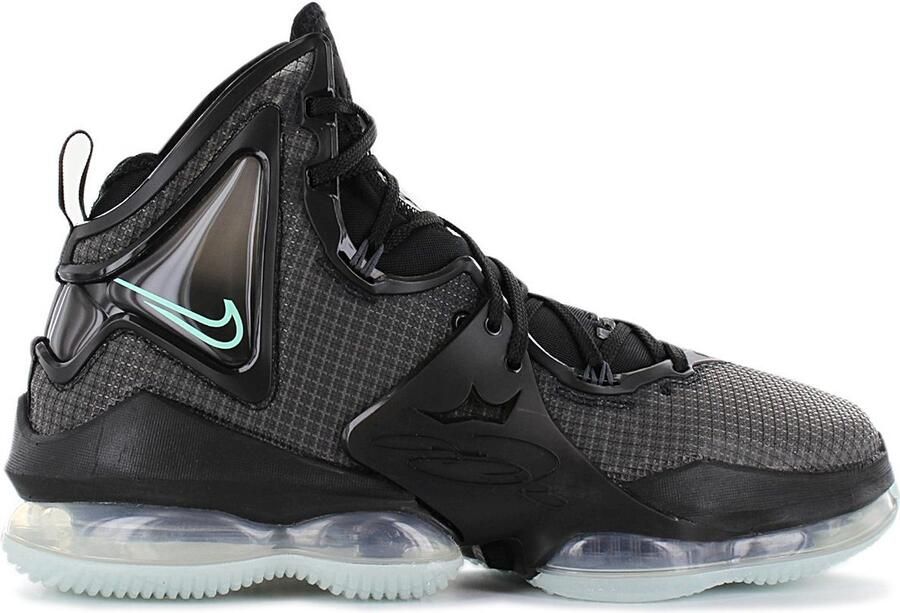 Nike Lebron 19 Black Green Glow Anthracite Schoenmaat 44 1 2 Basketball Perfor ce Mid CZ0203 003 - Foto 2