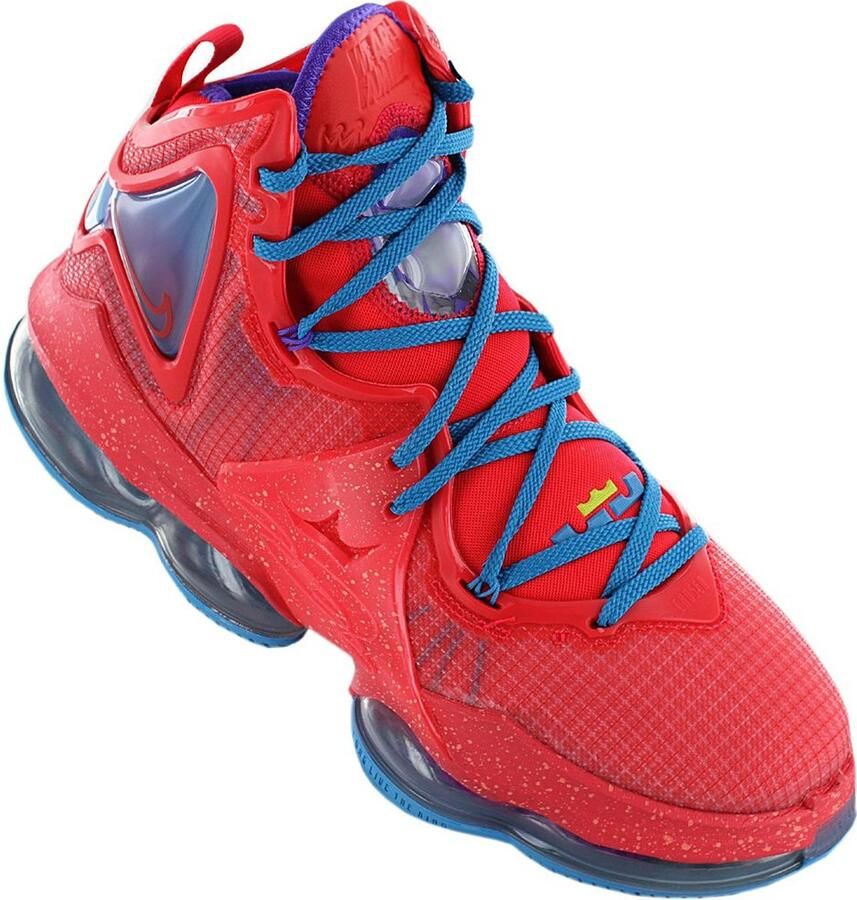 Nike Lebron 19 Siren Red Siren Red Laser Blue Schoenmaat 45 1 2 Basketball Performance Mid CZ0203 600 - Foto 3