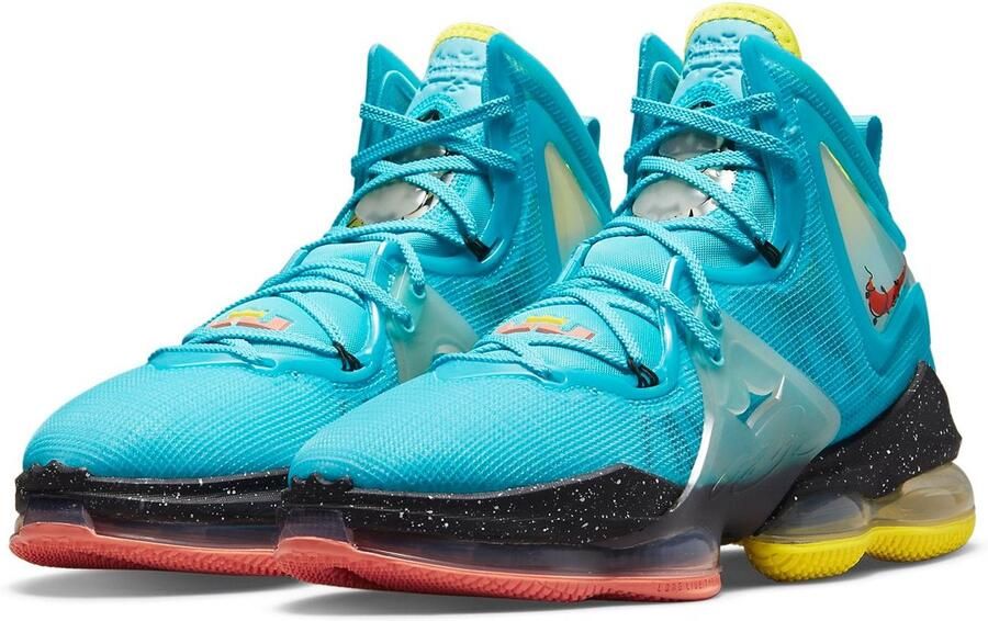 Nike Lebron 19 Polarized Blue Crimson Bliss Black White Schoenmaat 42 1 2 Basketball Performance Mid DC9338 400 - Foto 3