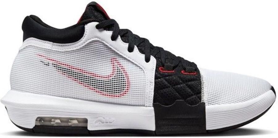 Nike LeBron Witness 8 Basketbalschoenen Wit Zwart-University Rood