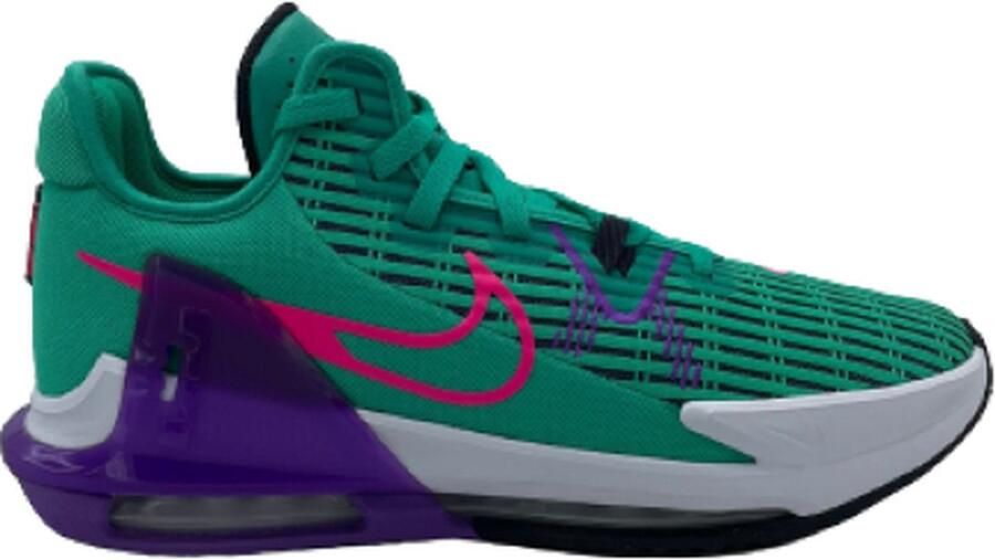 Nike Lebron Witness 6 Clear Emerald Hyper Pink Wild Berry Schoenmaat 40 1 2 Basketball Perfor ce Low CZ4052 300
