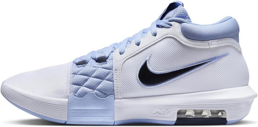 Nike LeBron Witness VIII Basketbalschoenen WHITE THUNDER BLUE-ALUMINUM