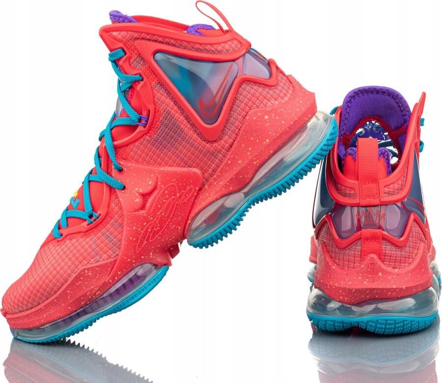 Nike Lebron 19 Siren Red Siren Red Laser Blue Schoenmaat 45 1 2 Basketball Performance Mid CZ0203 600 - Foto 5