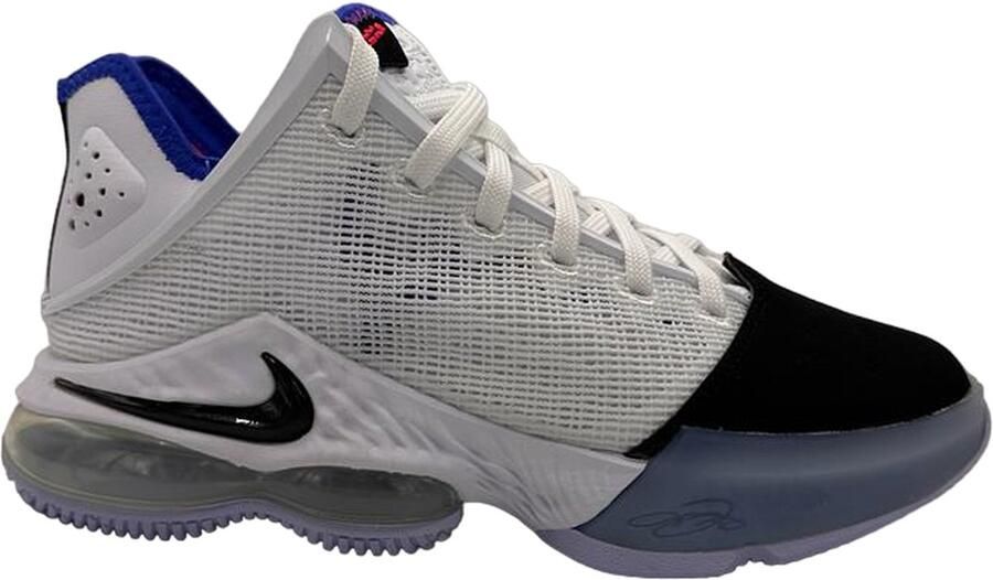 Nike Lebron 19 Low White Black Medium Blue Siren Red Schoenmaat 44 1 2 Basketball Performance Low DH1270 100 - Foto 2