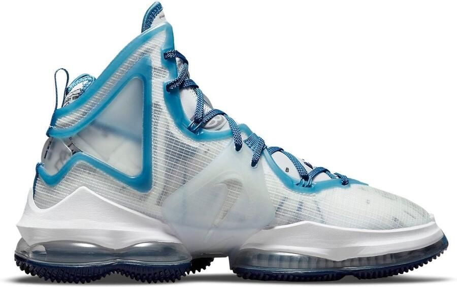 Nike LeBron 19 Sneakers Space Jam Sweatsuit (White Dutch Blue Blue Void) Wit Blauw LeBron Basketbal - Foto 3