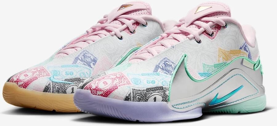 Nike LeBron 22 Monopoly Basketbalschoenen White Volt Green Pink Foam Baltic Blue
