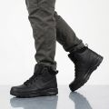 Nike Manoa Leather Heren Outdoor Schoenen Boots Laarzen Zwart HF7095 - Zwart