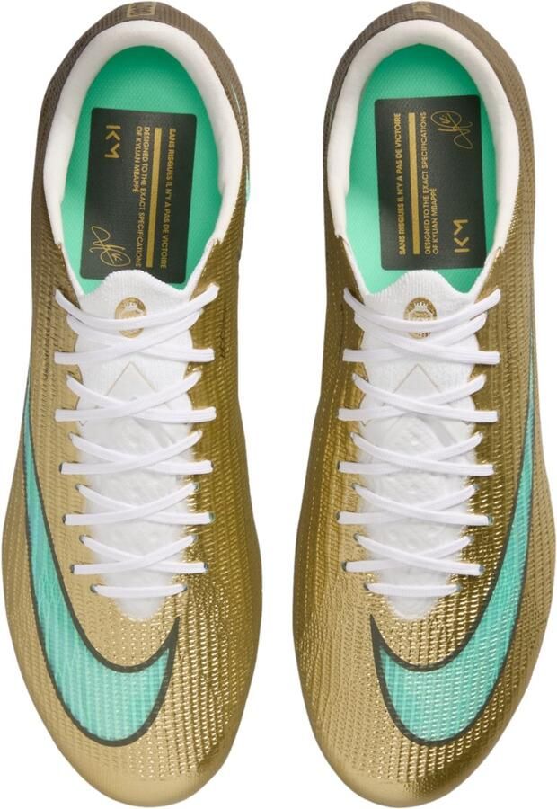 Nike Mercurial Superfly 11 Elite Sportschoenen Kylian Mbappe (Metallic Gold Green Glow) Goud Groen Mercurial Voetbal Unisex