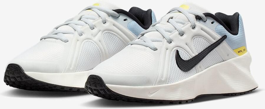 Nike Metro Tek Summit White Off White Light Armory Blue Zwart Wit Blauw Metro Lifestyle Unisex Sneakers