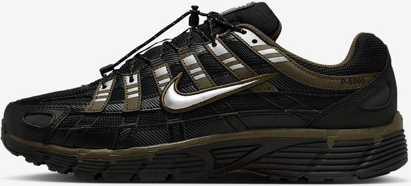 Nike P-6000 Black Dark Hazel Summit White Metallic Silver Zwart Wit P-6000 Lifestyle Heren Sneakers voor Mannen