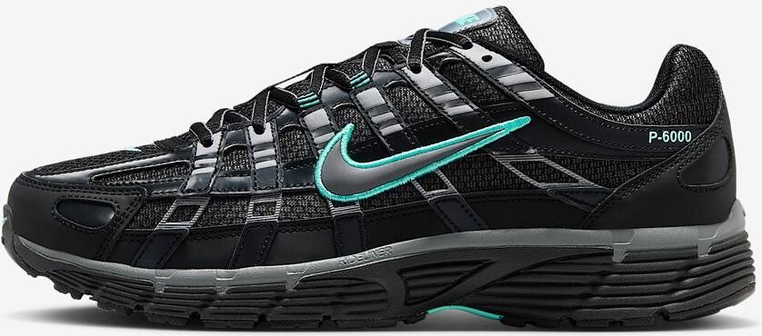 Nike P-6000 Zwart Hyper Turquoise Cool Grey Metallic Cool Grey Zwart Grijs P-6000 Lifestyle Heren Sneakers voor Mannen