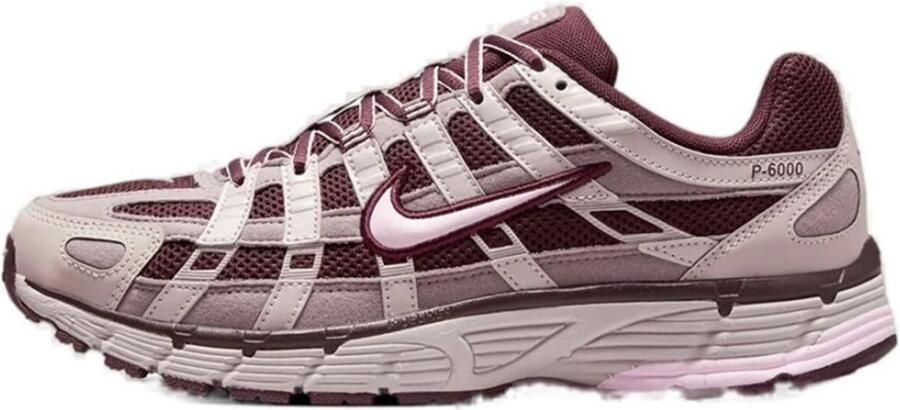 Nike P-6000 Burgundy Crush Taupe Grey Platinum Violet Pink Foam- Dames Burgundy Crush Taupe Grey Platinum Violet Pink Foam