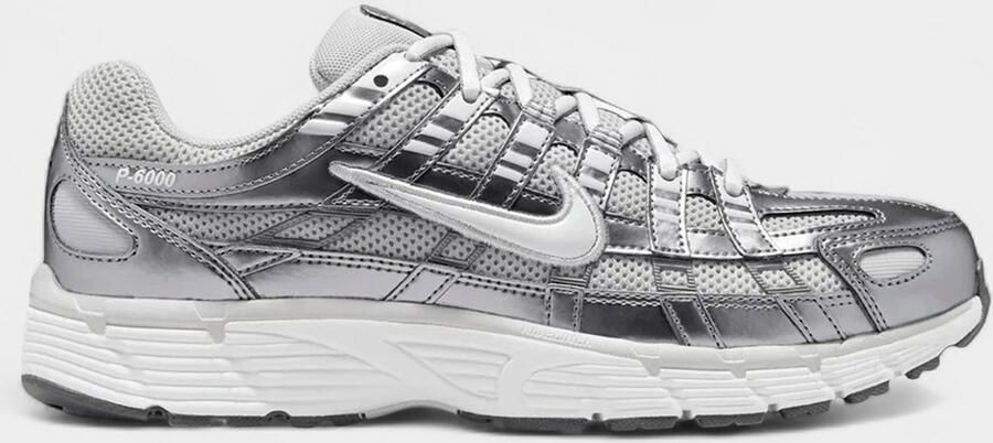 Nike P-6000 Grey Fog Metallic Cool Grey Cool Grey Wit Grijs Wit P-6000 Lifestyle Dames Sneakers voor Vrouwen
