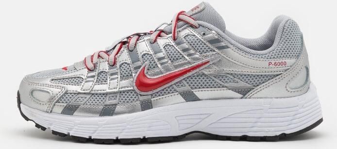 Nike P-6000 GS Metallic Silver Red White Sneakers Unisex Doos Zonder Deksel
