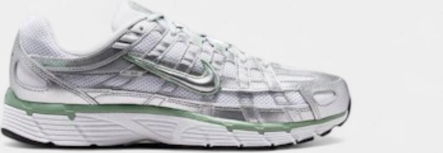 Nike P-6000 Sneakers Metallic Silver Steam-White Zilver Wit P-6000 Lifestyle Dames Sneakers voor Vrouwen