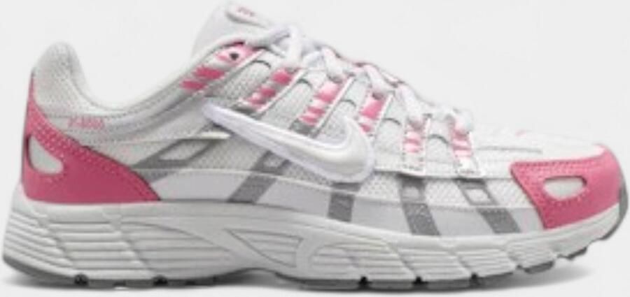 Nike P-6000 GS Off White Off White-Peony Wit Roze P-6000 Lifestyle Kinder Sneakers voor en
