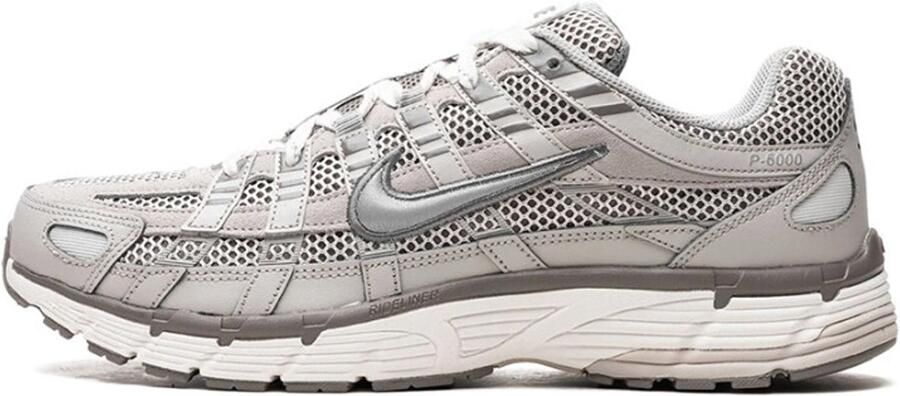 Nike P-6000 PRM Sneakers Light Iron Ore Metallic Silver Mesh & Synthetisch