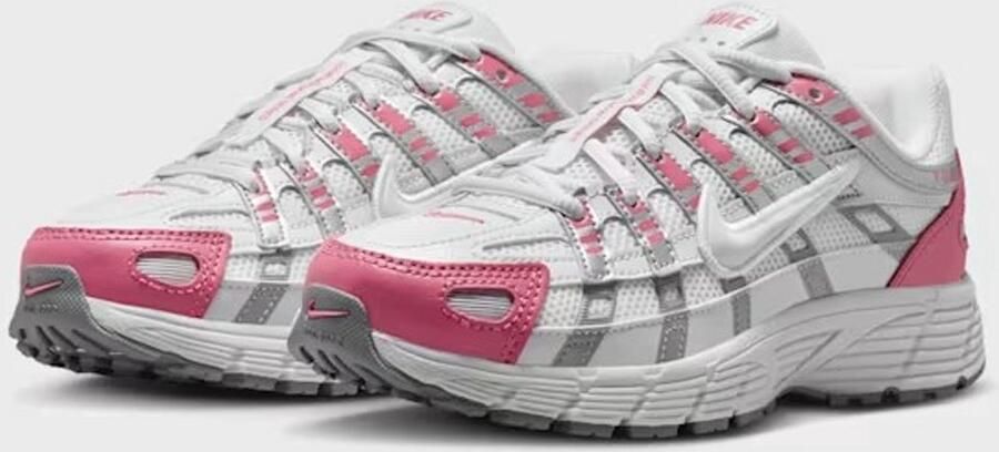 Nike Sportswear Sneakers 'P-6000' grijs donkerroze zilver wit