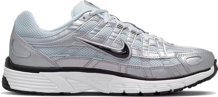 Nike P-6000 White Metallic Silver Pure Platinum Black- Dames White Metallic Silver Pure Platinum Black - Foto 3