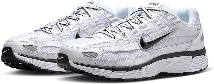 Nike P-6000 Unisex White Metallic Silver Black