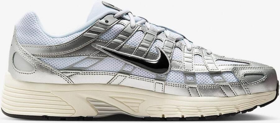 Nike P-6000 White Metallic Silver Flat Silver Black
