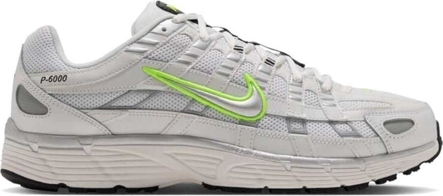 Nike Sneakers P-6000 Essentials Wit Zilver Neon