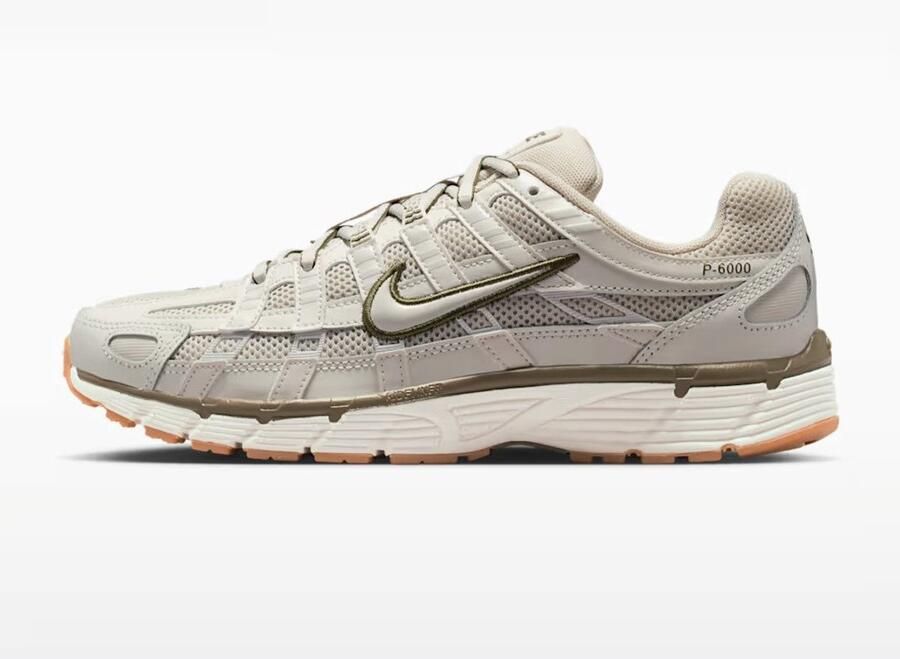 Nike P-6000 Unisex Light Bone Medium Olive Gum