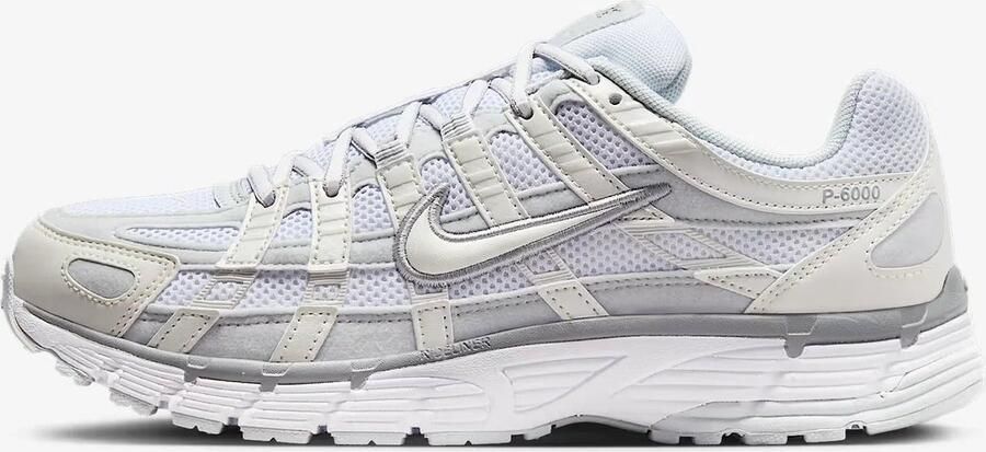 Nike P-6000 Metallic Summit White Pure Platinum Wolf Grey White- Metallic Summit White Pure Platinum Wolf Grey White - Foto 2