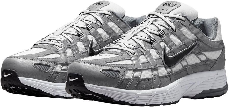 Nike P-6000 White Metallic Cool Grey Black Sneakers Unisex Zwart Wit Grijs