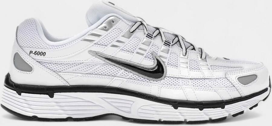 Nike P-6000 White Metallic Silver Black