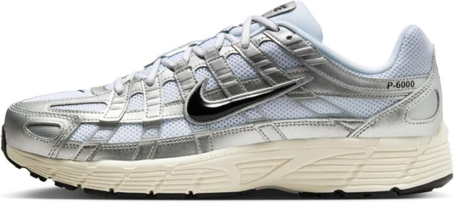 Nike P-6000 White Metallic Silver Flat Silver Black