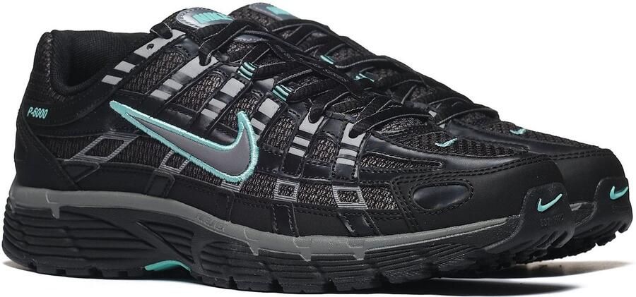 Nike P-6000 Zwart Hyper Turquoise Cool Grey Metallic Cool Grey Zwart Grijs P-6000 Lifestyle Heren Sneakers voor Mannen