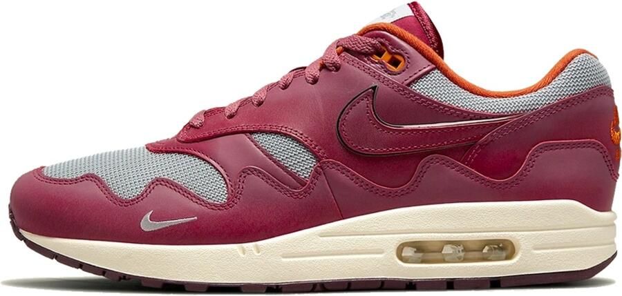 Nike Patta x Air Max 1 Rush Maroon Sneakers Unisex Paars Zilver