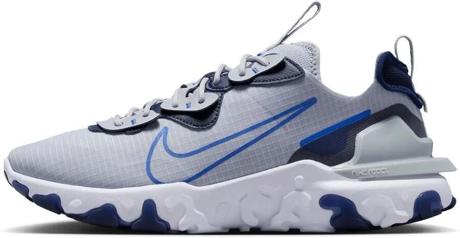 Nike React Vision Grijs Donkerblauw Wit Sneakers Heren